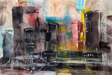 Pintura intitulada "Today is not yester…" por Elena Krivoruchenko, Obras de arte originais, Aquarela