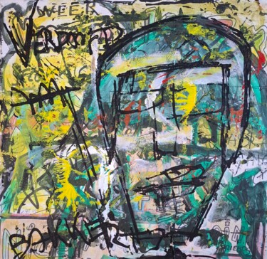 Painting titled "Weer verdoofd" by John Bakkers, Original Artwork, Airbrush