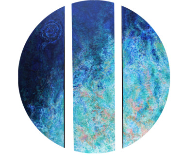 제목이 "Infinite blue"인 미술작품 Erika Cardenas로, 원작, 엔카스틱 artwork_cat.에 장착됨