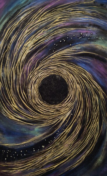 Abyss (Black Hole) 「Abyss (Black Hole)」というタイトルの絵画 Oksana Gorbatovaによって, オリジナルのアートワーク, アクリル ウッドストレッチャーフレームにマウント