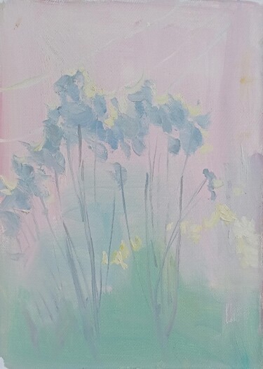 "PINK FOG" başlıklı Tablo Olena Mishyna tarafından, Orijinal sanat, Petrol Ahşap Sedye çerçevesi üzerine monte edilmiş