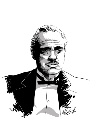 Pintura titulada "The Godfather" por Nicolas Le Guillou, Obra de arte original, Pintura Digital