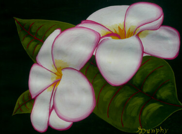 Painting titled "Plumeria Tropical E…" by Anthony Dunphy, Original Artwork, Acrylic