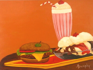 Schilderij getiteld "Fast Food" door Anthony Dunphy, Origineel Kunstwerk, Acryl
