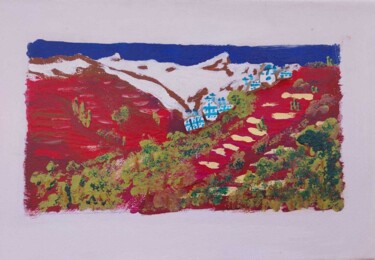 Morning Gaze Toward Sierra Nevadas Schilderij getiteld "Morning Gaze Toward…" door Jori Aguilar, Origineel Kunstwerk, Acryl Gemonteerd op Frame voor houten bra…