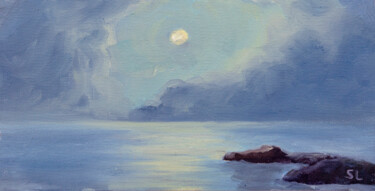 Moonlight Pittura intitolato "Moonlight" da Svetlana Lebedeva, Opera d'arte originale, Olio