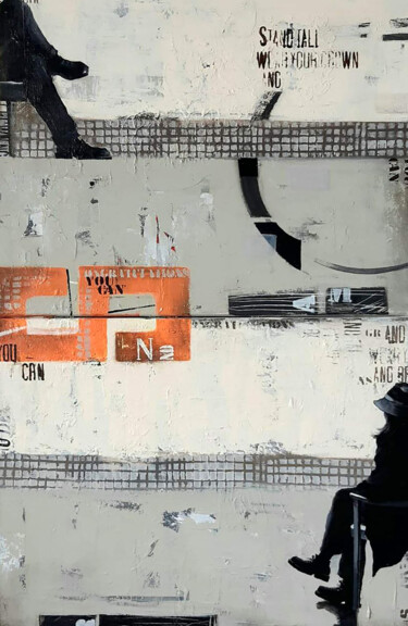 Painting titled "You can. Diptych" by Marusya Abashidze, Original Artwork, Acrylic Mounted on Wood Stretcher frame