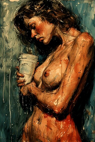 Digital Arts titled "Seule au Monde - 06" by Cosmicphil1, Original Artwork, Digital Painting