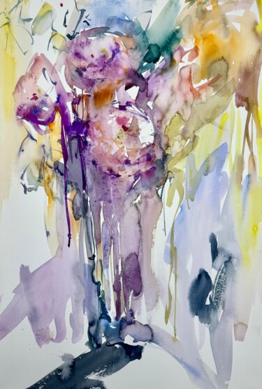 Картина под названием "Delicate Bouquet" - Елена Гордиевская, Подлинное произведение искусства, Акварель