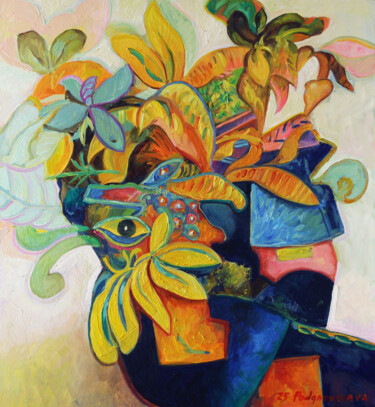 Yellow bouquet#2 Painting titled "Yellow bouquet#2" by Marina Podgaevskaya, Original Artwork, Collages