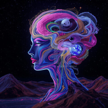 "Light speed electro…" başlıklı Dijital Sanat Eduardo Vidal tarafından, Orijinal sanat, AI tarafından oluşturulan görüntü