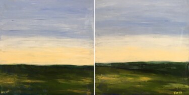 Pittura intitolato "Minimalist Landscap…" da Tatyana Pavlenko, Opera d'arte originale, Acrilico Montato su Altro pannello ri…