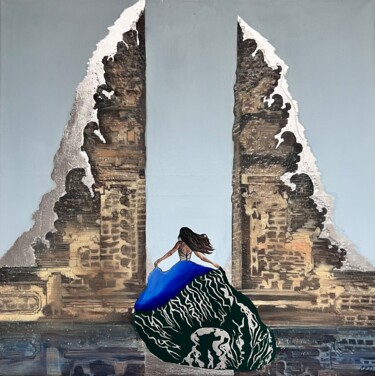 Chapter 6. Gate of Heaven. Bali Schilderij getiteld "Chapter 6. Gate of…" door Ol Ga Serebranskaa, Origineel Kunstwerk, Acryl Gemonteerd op Frame voor houte…
