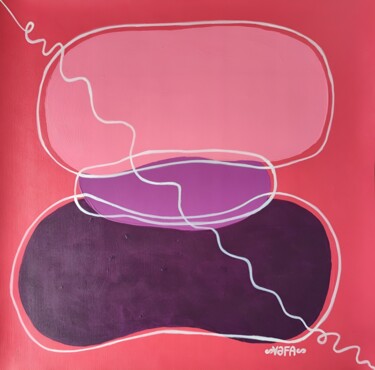 Zen Minimalism. Red, Purple, Pink Color Therapy Pittura intitolato "Zen Minimalism. Red…" da Vafa Majidli, Opera d'arte originale, Acrilico