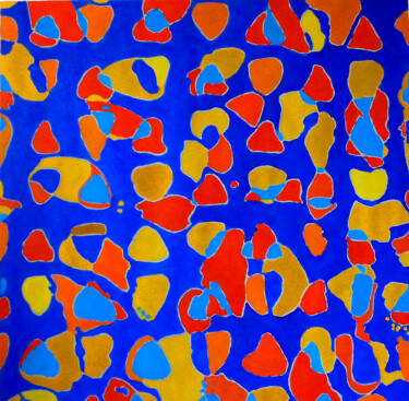 Malerei mit dem Titel "Les fruits d'or" von Christian Vidal, Original-Kunstwerk, Acryl