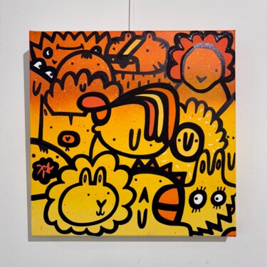 Schilderij getiteld "Under Sunlight" door Kev Munday, Origineel Kunstwerk, Acryl Gemonteerd op Frame voor houten brancard