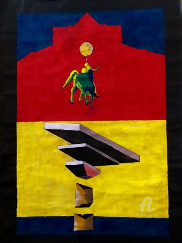 Pittura intitolato "Manifesto Gravitazi…" da Carlo Spampinato, Opera d'arte originale, Acrilico
