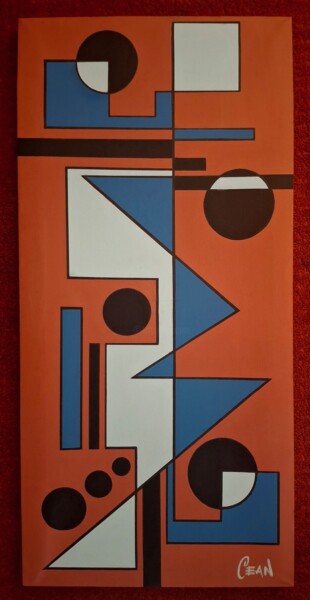 绘画 标题为“Geometric abstract…” 由Cesare Andreoli, 原创艺术品, 丙烯 安装在木质担架架上