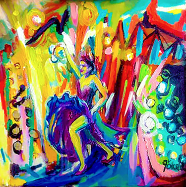 Accordion Series Composition XII 绘画 标题为“Accordion Series Co…” 由Göknil Gümüş Sungurtekin, 原创艺术品, 油 安装在木质担架架上