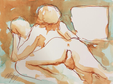 图画 标题为“Jouis pour moi bébé” 由Stewart Fletcher, 原创艺术品, 墨