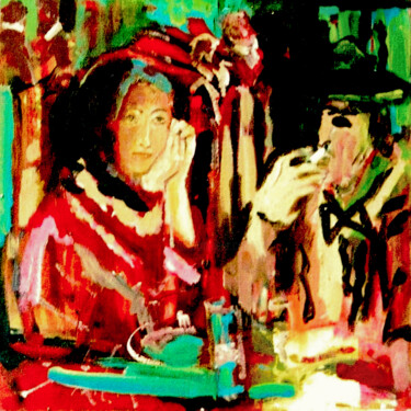 Accordion Series Composition III 绘画 标题为“Accordion Series Co…” 由Göknil Gümüş Sungurtekin, 原创艺术品, 油 安装在木质担架架上