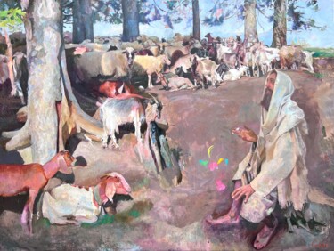 Sermon on the Mount "Sermon on the Mount" başlıklı Tablo Igor Galan tarafından, Orijinal sanat, Petrol