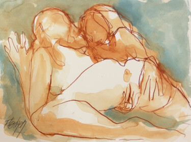제목이 "Me toucher pendant…"인 그림 Stewart Fletcher로, 원작, 수채화