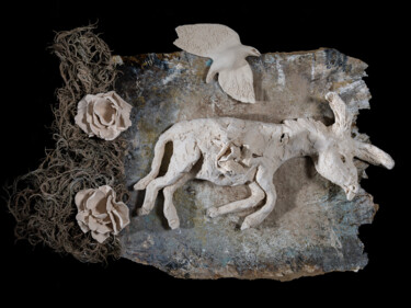 Sculpture titled "Apaisement" by Véronique Attia, Original Artwork, Terra cotta