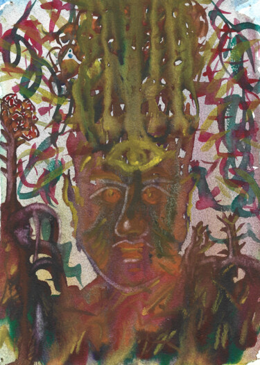 Third Eye Malarstwo zatytułowany „Third Eye” autorstwa Denis Kuvayev, Oryginalna praca, Akwarela