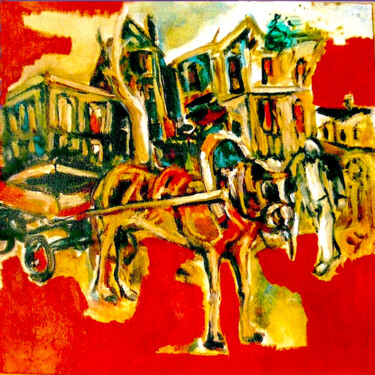 WAIT SERIES - ISLAND AND MAN Pittura intitolato "WAIT SERIES - ISLAN…" da Göknil Gümüş Sungurtekin, Opera d'arte originale, Olio Montato su Telaio per ba…