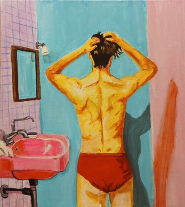 绘画 标题为“В ванной” 由Olga Cuzakova, 原创艺术品, 丙烯