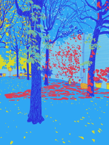 Digitale Kunst getiteld "Clos des Blancs Man…" door Caroline A. Constant, Origineel Kunstwerk, 2D Digital Work