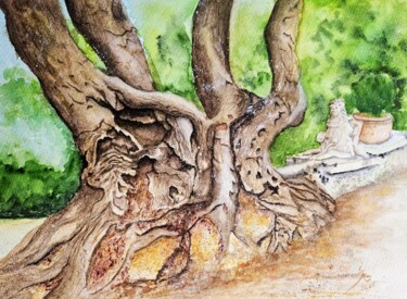 Painting titled "Matusalém" by Solange Esposito (SEsposito), Original Artwork, Watercolor