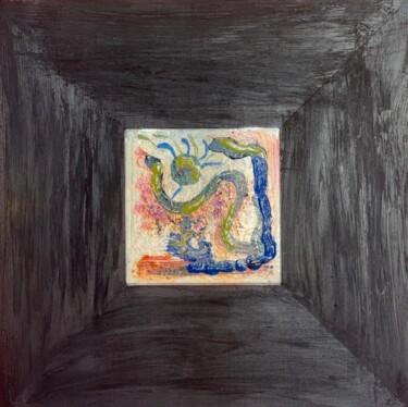 Heels Under Moonlight 绘画 标题为“Heels Under Moonlig…” 由Jori Aguilar, 原创艺术品, 丙烯 安装在金属上