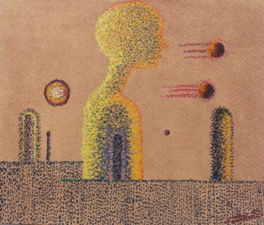 Chapitre Cosmique 제목이 "Chapitre Cosmique"인 그림 Ivan Colas로, 원작, 파스텔