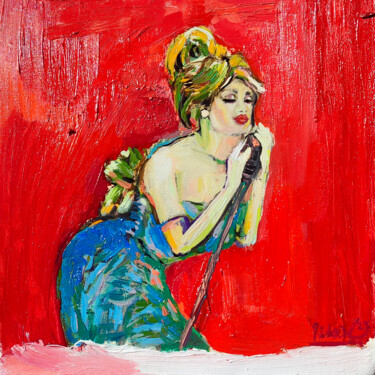 Songstress V From Feminine Energy Series Ζωγραφική με τίτλο "Songstress V From F…" από Göknil Gümüş Sungurtekin, Αυθεντικά έργα τέχνης, Λάδι