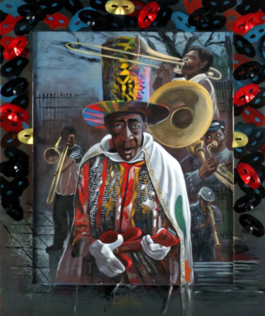 Pittura intitolato "MARDI GRAS" da Ana Candioti, Opera d'arte originale, Acrilico