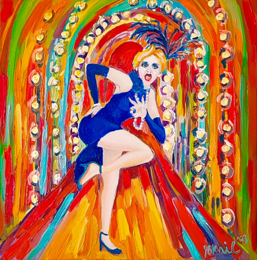 You are a Pearl From Nurhan Damcıoğlu Series Schilderij getiteld "You are a Pearl Fro…" door Göknil Gümüş Sungurtekin, Origineel Kunstwerk, Olie Gemonteerd op Frame voor…