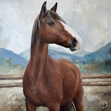 Schilderij getiteld "Trapenat (commissio…" door Olia Tomkova, Origineel Kunstwerk, Acryl