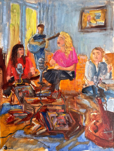 Jam Mood "Jam Mood" başlıklı Tablo Atelier Scacchi tarafından, Orijinal sanat, Petrol Karton üzerine monte edilmiş