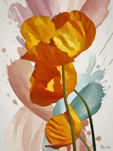 数字艺术 标题为“SIMPLE POPPY” 由Heloisa Castro, 原创艺术品, 数字油画
