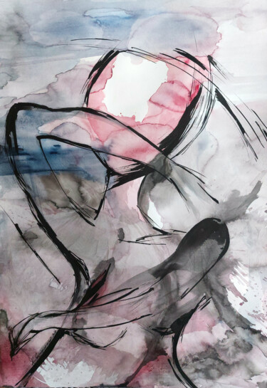 Pittura intitolato "Step #1. Solo" da Katerina Serebryanskaya, Opera d'arte originale, Acquarello