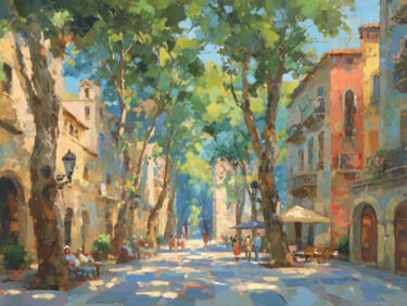 "Paseo Dorado" başlıklı Dijital Sanat Irina Collins tarafından, Orijinal sanat, Dijital Resim
