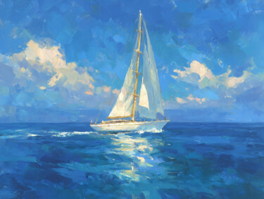Arte digitale intitolato "Rumbo Claro" da Irina Collins, Opera d'arte originale, Pittura digitale