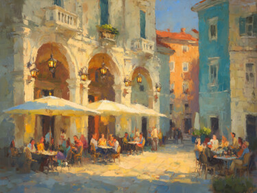 "Tarde en la Plaza" başlıklı Dijital Sanat Irina Collins tarafından, Orijinal sanat, Dijital Resim