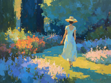 数字艺术 标题为“Jardín de Sueños” 由Irina Collins, 原创艺术品, 数字油画