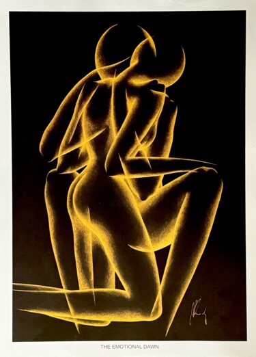 Emotional Dawn (yellow variant) Printmaking titled "Emotional Dawn (yel…" by Jow, Original Artwork, Analog Print