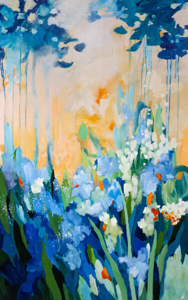 「Brumes florales à l…」というタイトルの絵画 Chantal Proulxによって, オリジナルのアートワーク, アクリル