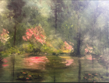 Painting titled "Serenity" by Nsfreesoul, Original Artwork, Acrylic Mounted on Wood Stretcher frame