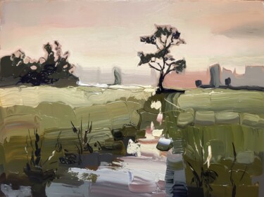 ::: Field No. 5. - Stillness, Olive ::: 数字艺术 标题为“::: Field No. 5. -…” 由Kyozai, 原创艺术品, AI生成的图像